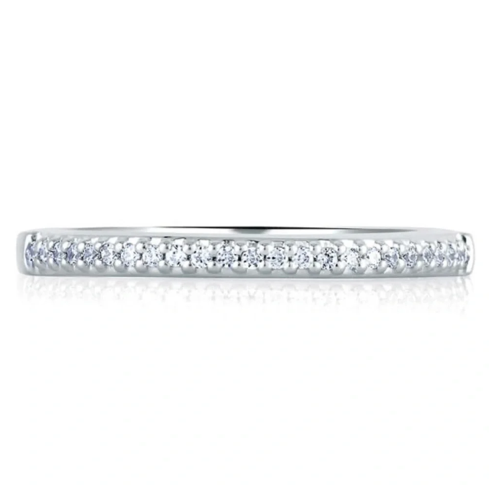 A.Jaffe 18k White Gold and Diamond Band - Picture 3 of 15
